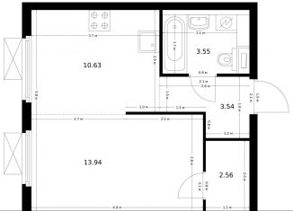 Продажа 1-ком. квартиры, 34.2 м2, Москва, жилой комплекс Ютаново, 6, метро Лесопарковая