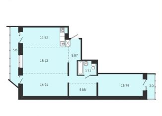 Продам трехкомнатную квартиру, 82.8 м2, Иркутск, Советская улица, 115/1, Правобережный округ