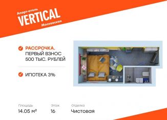 Продам квартиру студию, 14.1 м2, Санкт-Петербург, метро Звёздная, улица Орджоникидзе, 44А