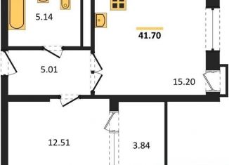 Продаю однокомнатную квартиру, 39.8 м2, Воронеж, Железнодорожный район, набережная Чуева, 7