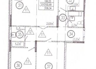 Продам 3-ком. квартиру, 102.7 м2, село Засечное, Центральная улица, 23