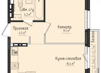 Продается 1-комнатная квартира, 36.4 м2, село Первомайский, жилой комплекс Город Оружейников, 23