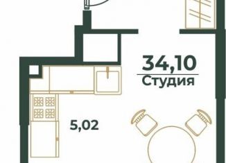 Квартира на продажу студия, 34.1 м2, Хабаровский край