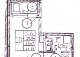 Продам квартиру студию, 22.9 м2, село Засечное