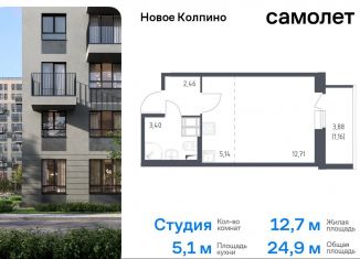 Продаю квартиру студию, 24.9 м2, Санкт-Петербург, улица Севастьянова, 34к1