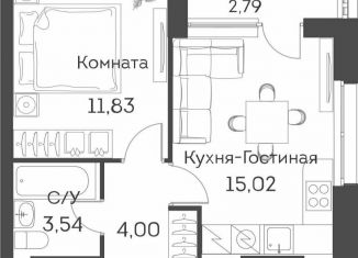 Продажа 2-комнатной квартиры, 35.8 м2, Москва, ЖК Аквилон Бисайд
