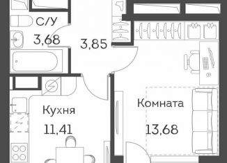 Продажа 1-ком. квартиры, 33.2 м2, Москва, ЖК Аквилон Бисайд