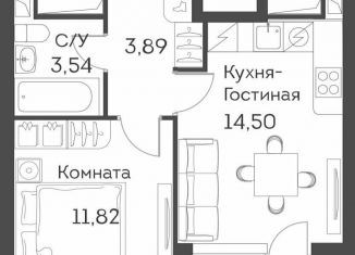 Продается 2-комнатная квартира, 35.1 м2, Москва, ЖК Аквилон Бисайд