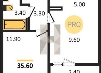 1-ком. квартира на продажу, 35.6 м2, село Засечное, Центральная улица, 8, ЖК Второе Дыхание