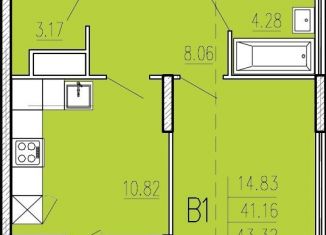 1-ком. квартира на продажу, 43.3 м2, Пензенская область, улица Студёный Кордон, 47