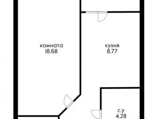Продается 1-ком. квартира, 39 м2, Краснодар, Красная улица, 176лит1/4, ЖК Большой