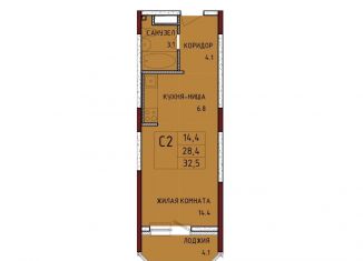 Продам квартиру студию, 32.5 м2, село Осиновая Гора