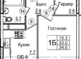 Продается однокомнатная квартира, 33 м2, Березники, Ростовская улица, 1