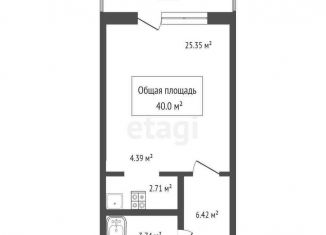 Продается 1-комнатная квартира, 40 м2, Новосибирск, улица В. Высоцкого, метро Золотая Нива