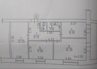 Продажа трехкомнатной квартиры, 57 м2, посёлок Ува, улица Чапаева, 72