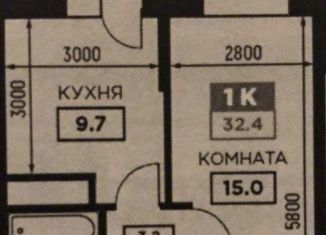 Продам однокомнатную квартиру, 32 м2, Краснодар, ЖК Свобода, улица Героев-Разведчиков, 2