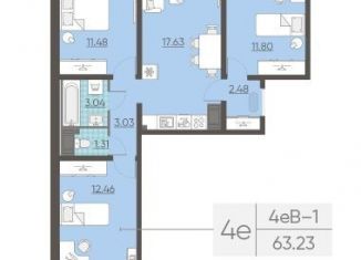 Продается 3-комнатная квартира, 63.2 м2, Санкт-Петербург, метро Гражданский проспект