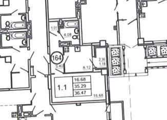 Продается 1-комнатная квартира, 36.5 м2, Ростов-на-Дону, ЖК Сокол Град, проспект 40-летия Победы, 63/17с4