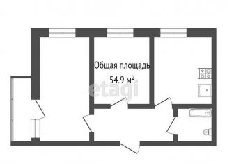 Продается 2-комнатная квартира, 54.9 м2, Кемерово, улица Тухачевского, 29Б, ЖК Старт