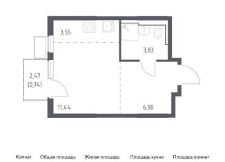 Продажа квартиры студии, 26.5 м2, село Остафьево, жилой комплекс Остафьево, к15