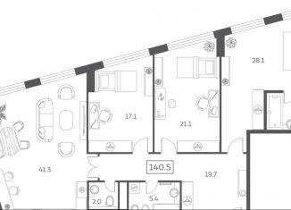 Продажа 4-ком. квартиры, 140.5 м2, Москва, Мытная улица, 40к3, ЖК Скай Хаус