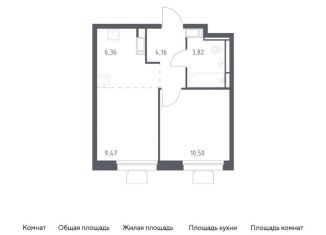 Продается однокомнатная квартира, 34.3 м2, Московская область, жилой комплекс Томилино Парк, к5.4