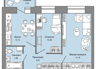 Продам двухкомнатную квартиру, 50 м2, Ульяновск, ЖК Центрополис