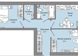 Продается двухкомнатная квартира, 55 м2, Ульяновск, ЖК Центрополис, жилой комплекс Центрополис, 4