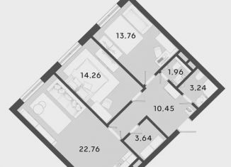 Продажа двухкомнатной квартиры, 70.1 м2, Калужская область, 3-й Академический проезд, 1
