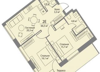 Продаю 2-комнатную квартиру, 66.5 м2, Москва, метро Раменки