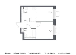 Продаю 2-комнатную квартиру, 34.3 м2, Московская область, жилой комплекс Томилино Парк, к5.4