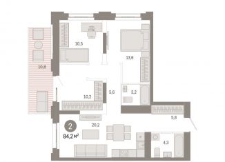 Продам трехкомнатную квартиру, 84.2 м2, Москва, ВАО