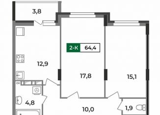 Продажа двухкомнатной квартиры, 64.4 м2, Ковров, улица Зои Космодемьянской, 28/1