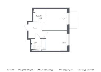 Продажа двухкомнатной квартиры, 36.6 м2, село Остафьево, жилой комплекс Остафьево, к12.1