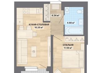 Продается 1-комнатная квартира, 39.9 м2, Екатеринбург, ЖК Нова парк