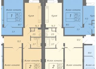 Продажа 2-ком. квартиры, 74.2 м2, Новочебоксарск, Советская улица, поз27