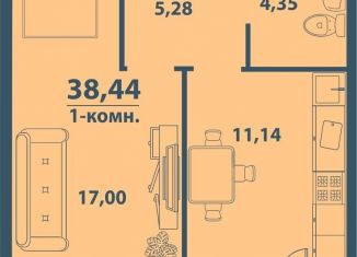 1-ком. квартира на продажу, 38.4 м2, Ульяновск, Железнодорожный район