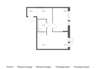 Продажа однокомнатной квартиры, 51.6 м2, Московская область, жилой комплекс Квартал Ивакино, к2