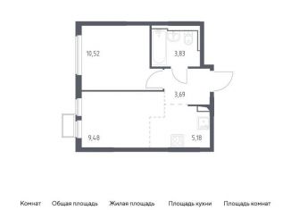 Продам 1-комнатную квартиру, 32.7 м2, Москва, жилой комплекс Остафьево, к15