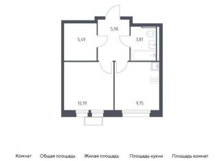 Продажа однокомнатной квартиры, 35.7 м2, Московская область, квартал Ивакино, к2