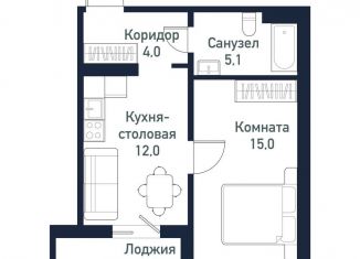 Продается 1-комнатная квартира, 36.1 м2, Челябинская область, улица имени Ефрейтора Потехина, 4