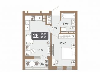 Продается 1-комнатная квартира, 39.9 м2, Свердловская область