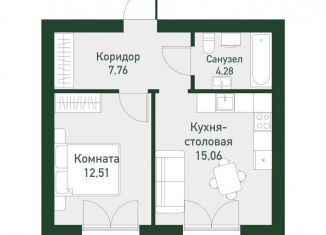 Продаю 1-комнатную квартиру, 38.4 м2, Екатеринбург