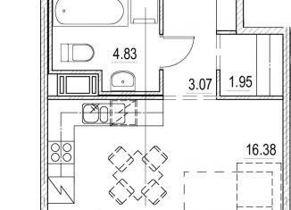 Продажа квартиры студии, 27.5 м2, Санкт-Петербург, метро Удельная