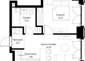 Продам 1-ком. квартиру, 36.3 м2, Москва, Проектируемый проезд № 4089