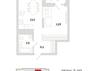 Продается однокомнатная квартира, 40.8 м2, Пензенская область