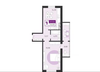 Продам 1-комнатную квартиру, 47 м2, Брянская область