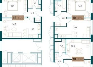 3-комнатная квартира на продажу, 105.9 м2, Москва, Винницкая улица, 8к4, ЖК Настоящее