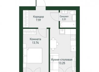 Продажа 1-комнатной квартиры, 36.4 м2, Екатеринбург, Ленинский район