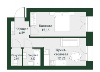 Продаю однокомнатную квартиру, 41.6 м2, Екатеринбург, Ленинский район